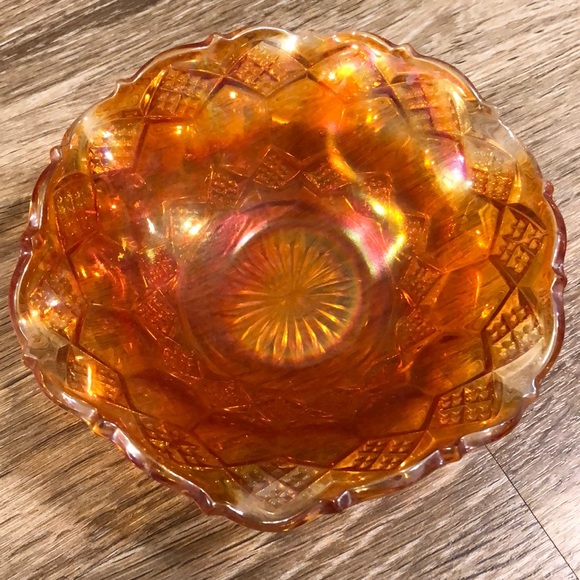 Vintage Other - Vintage Antique Imperial glass marigold carnival glass bowl